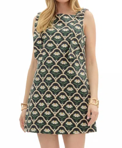 Entro Emy Mini Dress In Black In Green