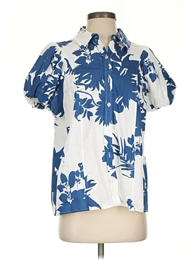 Pre-owned Entro Short Sleeve Blouse In Blue