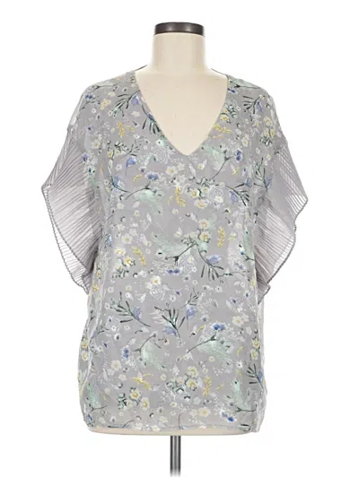 Pre-owned Entro Short Sleeve Blouse In Gray
