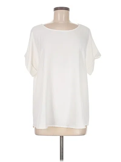 Pre-owned Entro Short Sleeve Blouse In Ivory