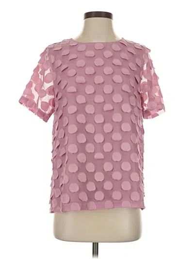 Pre-owned Entro Short Sleeve Blouse In Pink