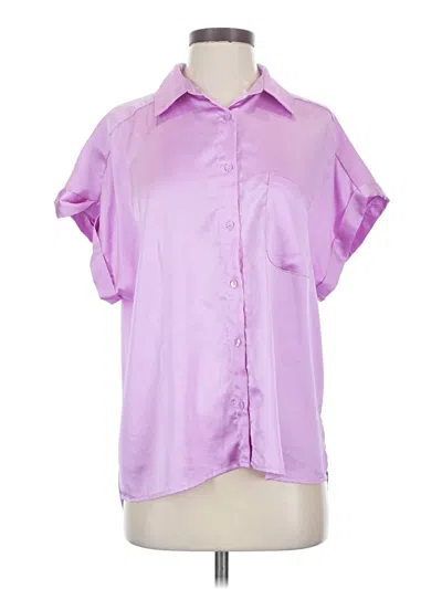 Pre-owned Entro Short Sleeve Blouse In Purple