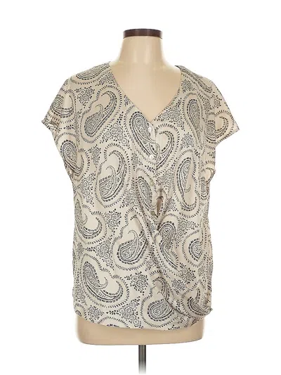 Pre-owned Entro Short Sleeve Blouse In White