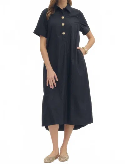Entro Short Sleeve Maxi Dress In Black