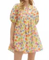 Entro Short Sleeve Mini Dress In Multi Color