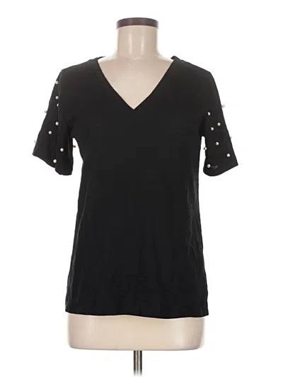 Pre-owned Entro Short Sleeve Top Black V-neck Tops