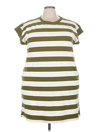 Pre-owned Entro Short Sleeve Top Green Boatneck Tops