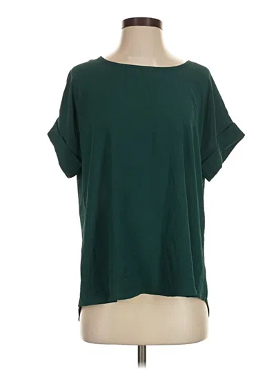 Pre-owned Entro Short Sleeve Top Green Boatneck Tops