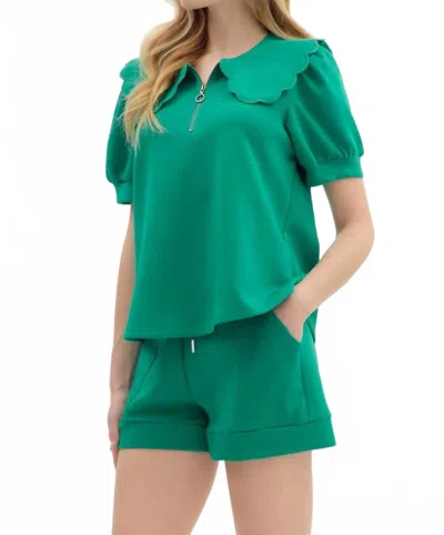 Entro Short Sleeves Top In Green