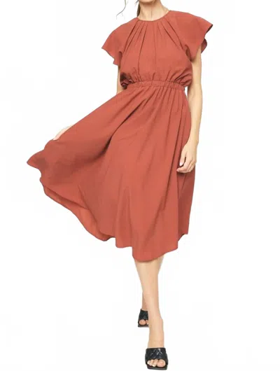 Entro Sienna Breeze Dress In Rust In Brown