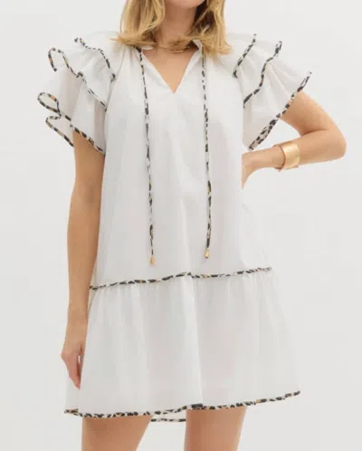 Entro Simply Charming Dress In Off White