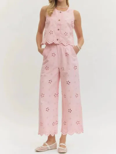 Entro Sip Of Spring Two Piece Set In Pink