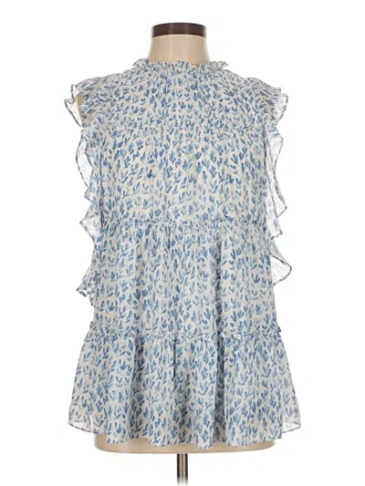 Pre-owned Entro Sleeveless Blouse In Blue