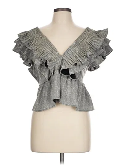 Pre-owned Entro Sleeveless Blouse In Gray