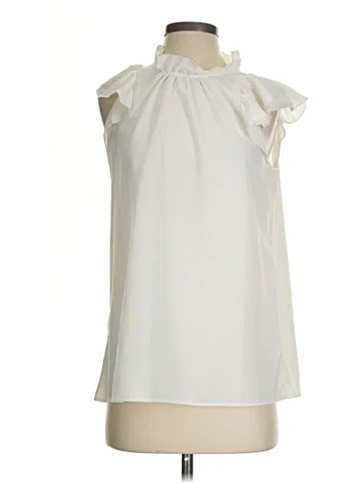 Pre-owned Entro Sleeveless Blouse In Ivory