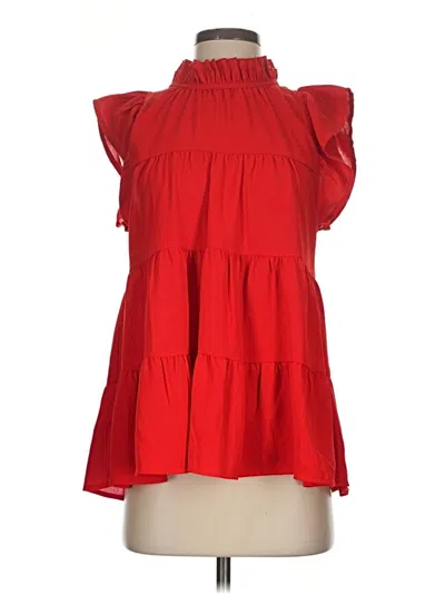 Pre-owned Entro Sleeveless Blouse In Red
