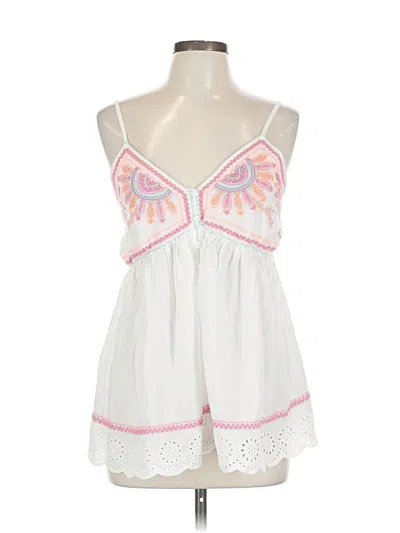 Pre-owned Entro Sleeveless Blouse In White