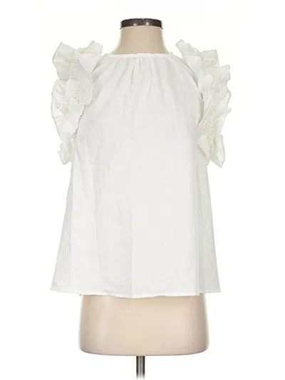 Pre-owned Entro Sleeveless Blouse In White