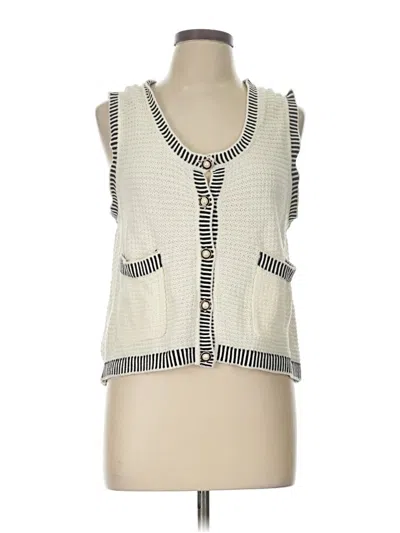 Pre-owned Entro Sleeveless Blouse In White