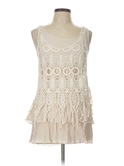 Pre-owned Entro Sleeveless Blouse In White