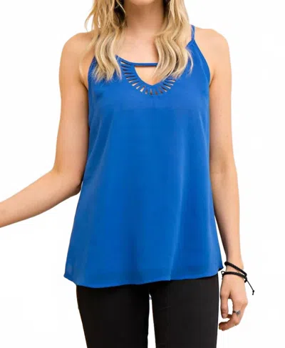 Entro Sleeveless Camisole Top In Royal Blue