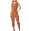 Entro Sleeveless Pantsuit In Camel In Brown