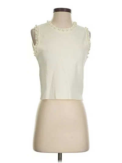 Entro Sleeveless Top Ivory Halter Neckline Tops In Neutral