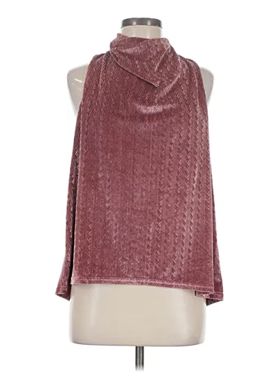 Pre-owned Entro Sleeveless Turtleneck In Burgundy