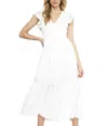 Entro Smocked Dress In White In White