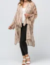 Entro Snake Skin Kimono Duster -plus In Snake Skin Pattern