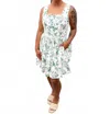Entro So Be It Dress In Olive In White