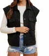 Entro Soft Quilted Vest In Black In Black