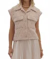 Entro Soft Quilted Vest In Ecru In White