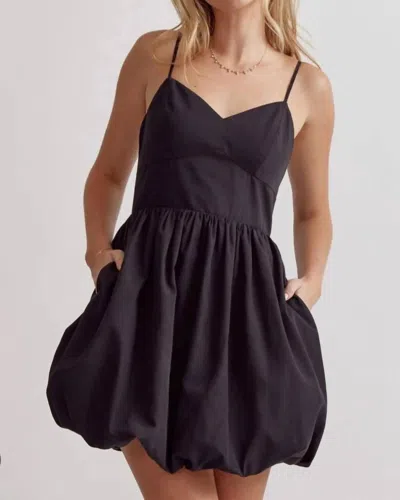 Entro Spaghetti Strap Mini Dress In Black