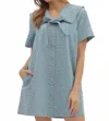 Entro Spotted You First Tonal Dress In Leopard Denim In Brown