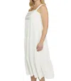 Entro Square Neck Dress In White In White