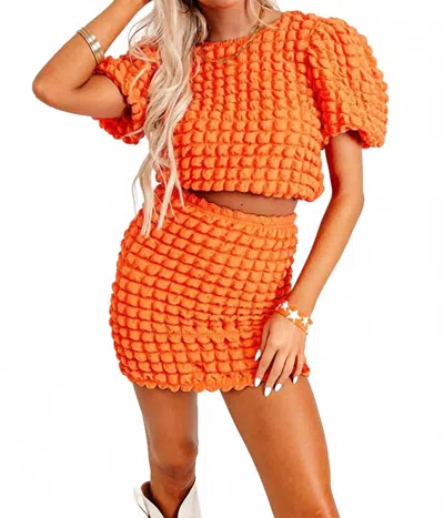 Entro Stunning Vibes Crop Top In Orange