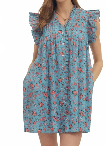 Entro Summer Lovin Mini Dress In Blue