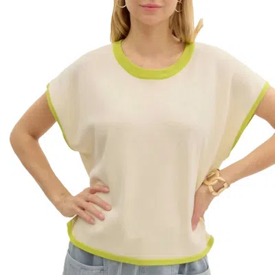 Entro Sunshine On My Mind Top In White In Neutral