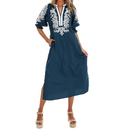 Entro Sweet As Ever Midi Dress In Navy In Blue