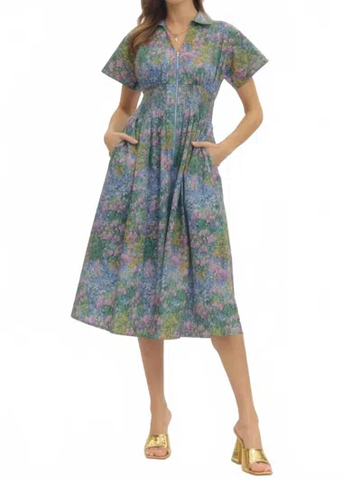 Entro Take A Chance Midi Dress In Multicolor