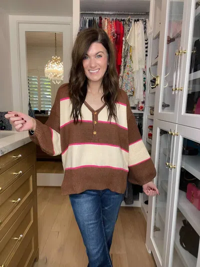 Entro Take Some Time Sweater In Brown
