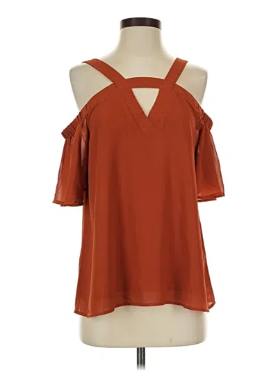 Pre-owned Entro Tank Top Orange Cold Shoulder Neckline Tops