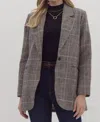 Entro Tastefully Tartan Blazer In Black