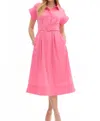 Entro Tell Me More Belted Dress In Pink In Pink