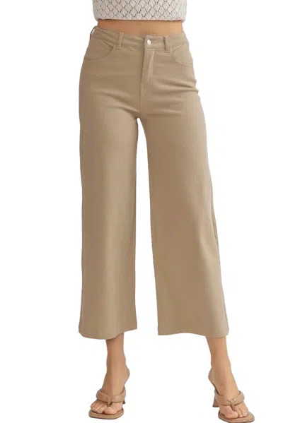 Entro Teri Wide Leg Jean In Beige