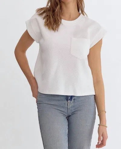 Entro Textured Top In Off White