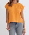 Entro Textured Top In Orange In Orange