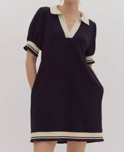 Entro Black Sleeveless Belt Tie Midi Dress