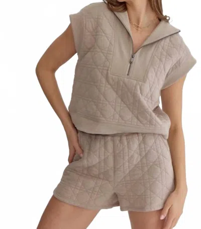 Entro The Kitt Lounge Set In Taupe In Gray